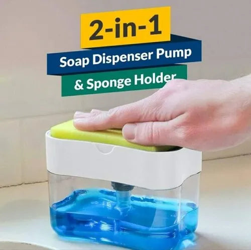2 in 1 liquid dispenser with sponge
